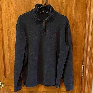 Polo by Ralph Lauren Men's Charcoal Quarter-zip Sweater